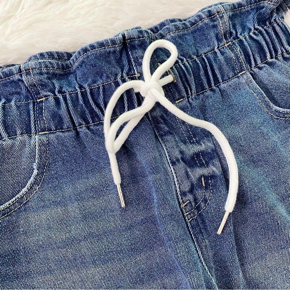 Wild Fable High Rise Jean Shorts with Drawstring - Picture 2 of 4